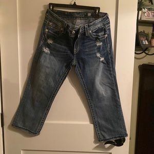 Distressed Miss Me Capris